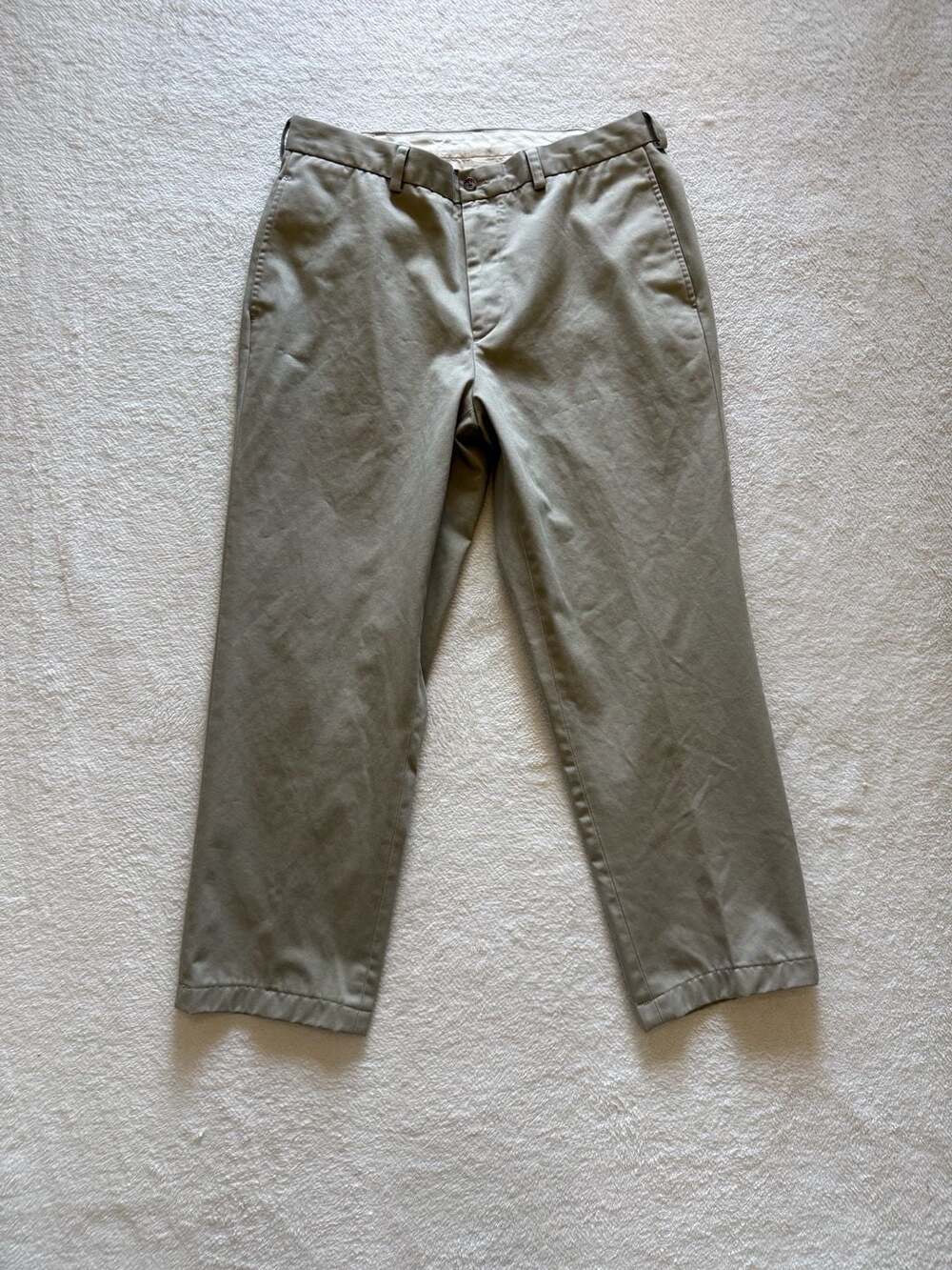 Brooks Brothers 346 Men's Khaki Tan 100% Cotton Chino Pants W34 L30